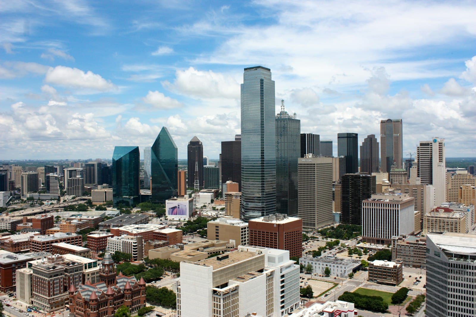 Downtown Dallas skyline in daylight