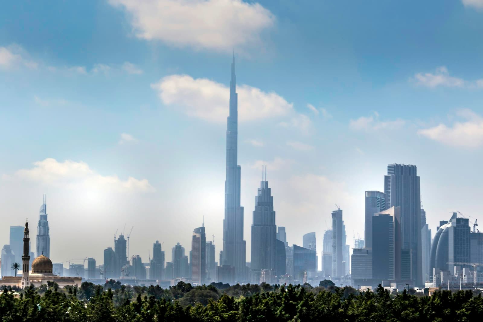 Dubai skyline with the Burj Khalifa