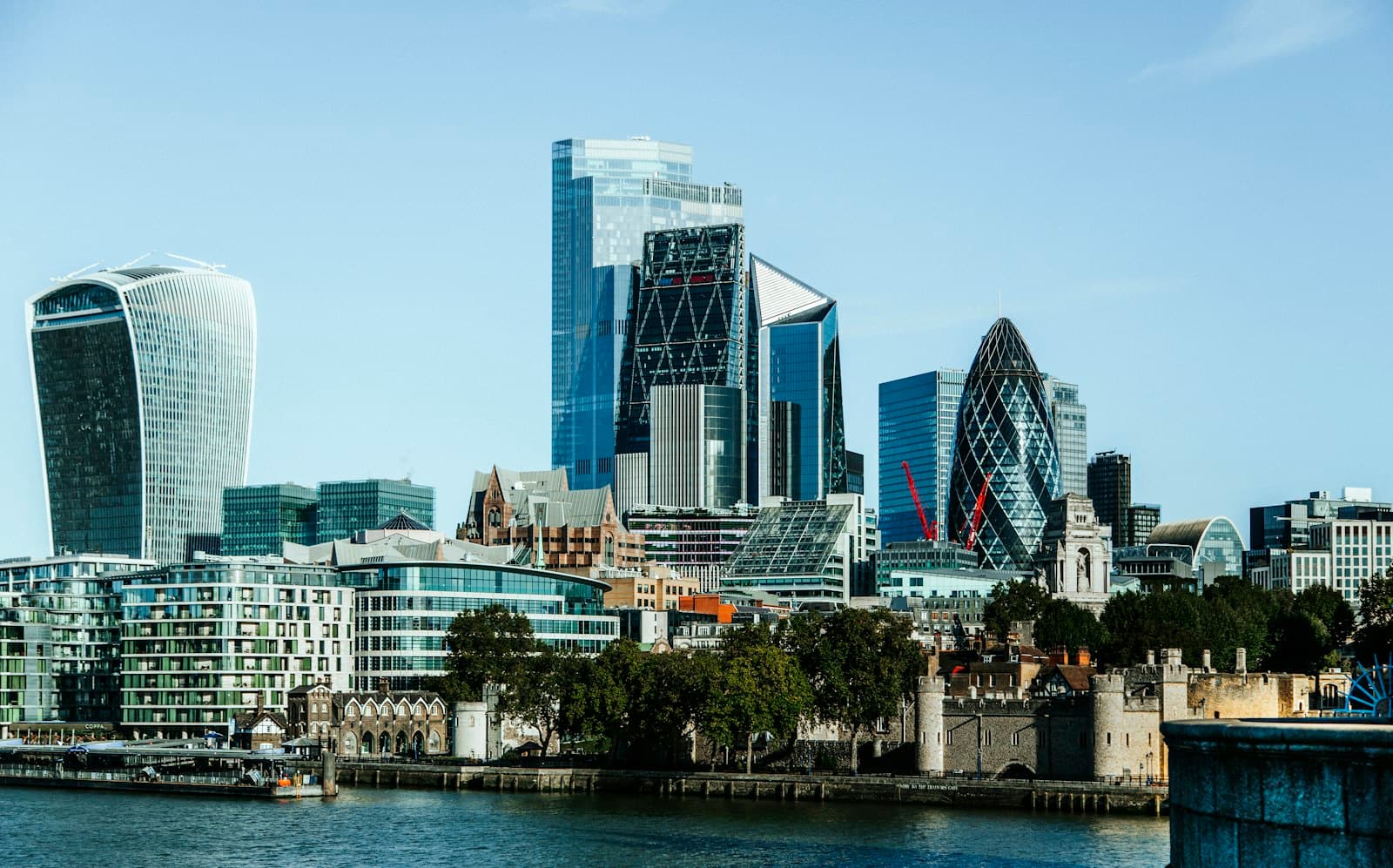 City of London skyline beside the Thames